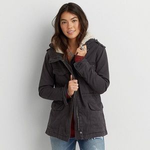AEO Cotton City Parka Dark Grey Jacket
